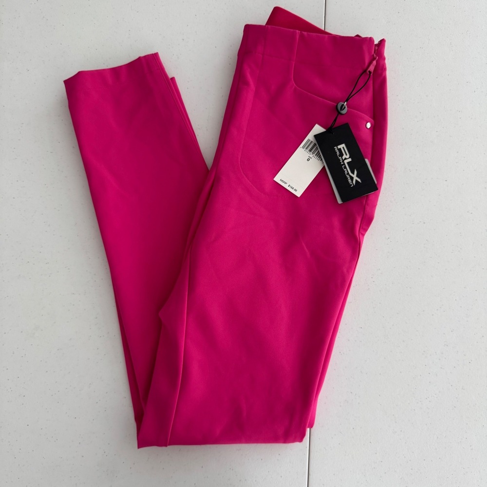 RLX Ralph Lauren Golf Pants Womens 0 Pink Stretch Performance Trousers NWT $168